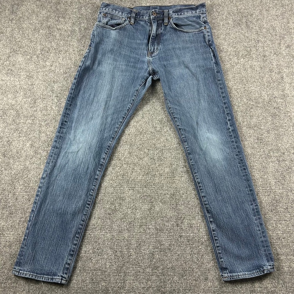 Brooks Brothers Jeans Mens 31x32 Blue 901 Slim Straight Red Fleece Denim Pants